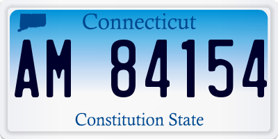 CT license plate AM84154