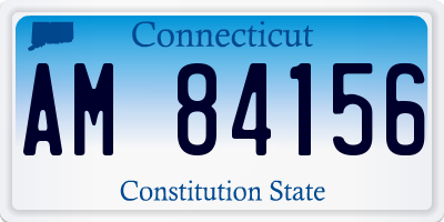 CT license plate AM84156