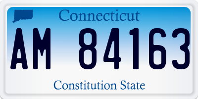 CT license plate AM84163