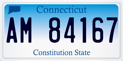 CT license plate AM84167