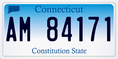CT license plate AM84171