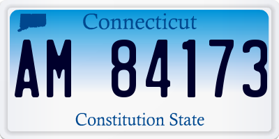 CT license plate AM84173