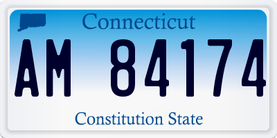 CT license plate AM84174