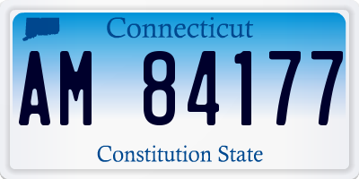 CT license plate AM84177