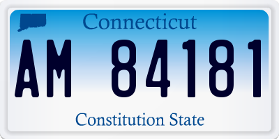 CT license plate AM84181