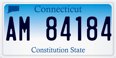 CT license plate AM84184