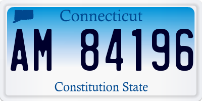 CT license plate AM84196