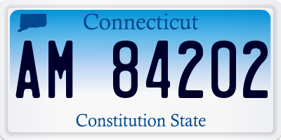 CT license plate AM84202
