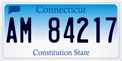 CT license plate AM84217