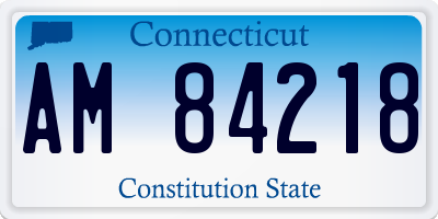CT license plate AM84218