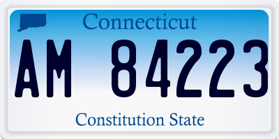 CT license plate AM84223