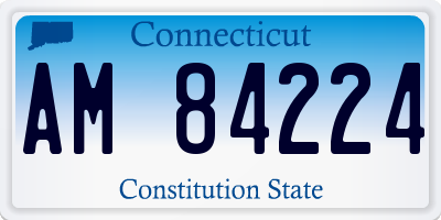 CT license plate AM84224