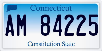 CT license plate AM84225