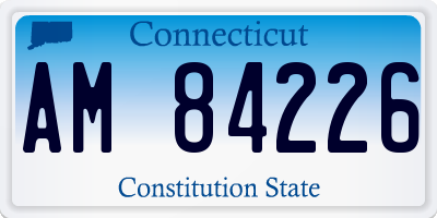 CT license plate AM84226