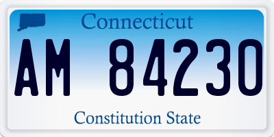 CT license plate AM84230