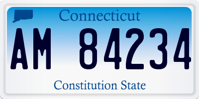 CT license plate AM84234