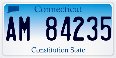 CT license plate AM84235