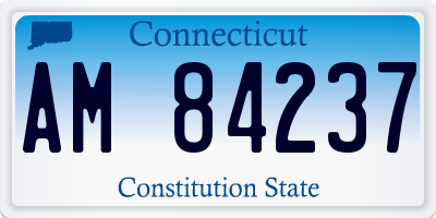 CT license plate AM84237