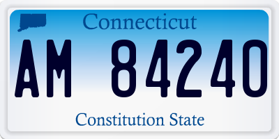 CT license plate AM84240