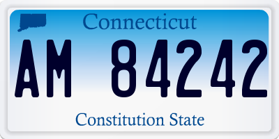 CT license plate AM84242