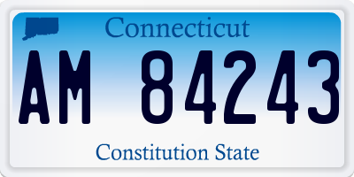 CT license plate AM84243