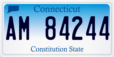 CT license plate AM84244