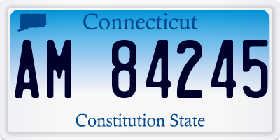 CT license plate AM84245