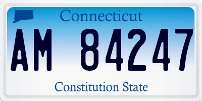 CT license plate AM84247