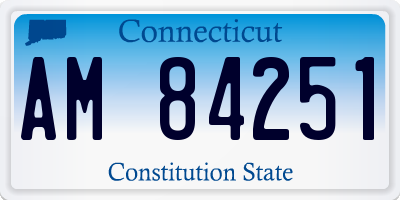 CT license plate AM84251