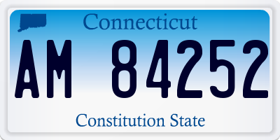 CT license plate AM84252