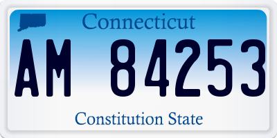 CT license plate AM84253