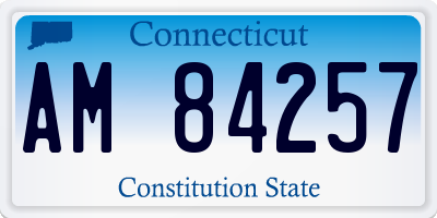 CT license plate AM84257