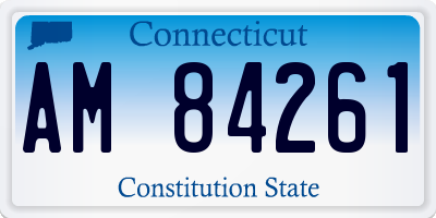 CT license plate AM84261
