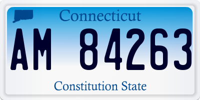 CT license plate AM84263