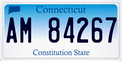 CT license plate AM84267