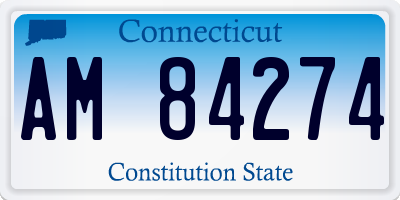 CT license plate AM84274