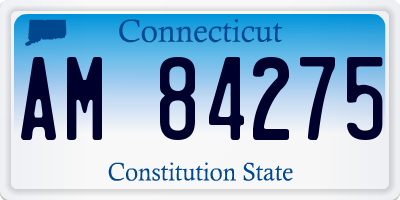 CT license plate AM84275
