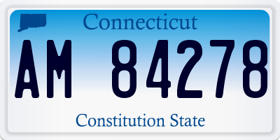 CT license plate AM84278