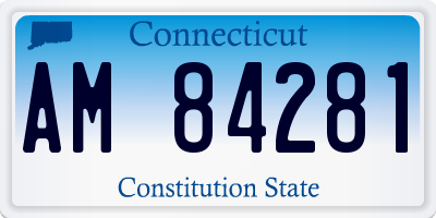 CT license plate AM84281