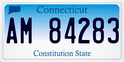 CT license plate AM84283