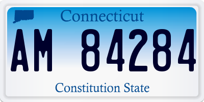 CT license plate AM84284