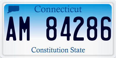 CT license plate AM84286