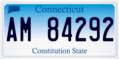 CT license plate AM84292