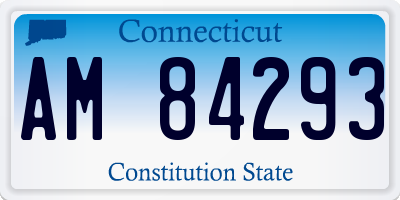 CT license plate AM84293