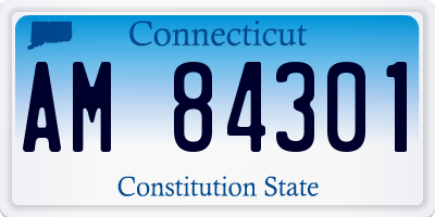 CT license plate AM84301