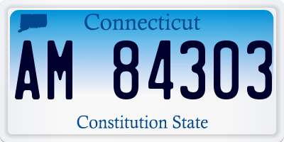 CT license plate AM84303
