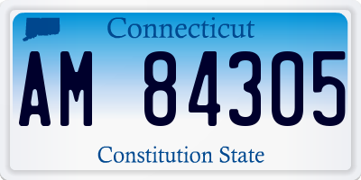 CT license plate AM84305