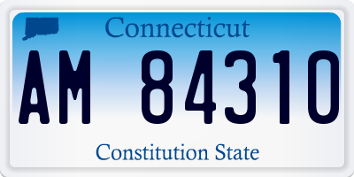 CT license plate AM84310