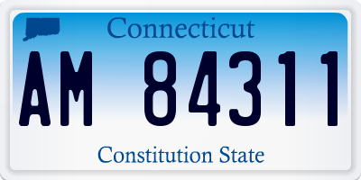 CT license plate AM84311