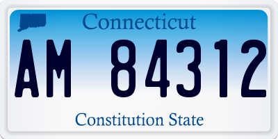 CT license plate AM84312